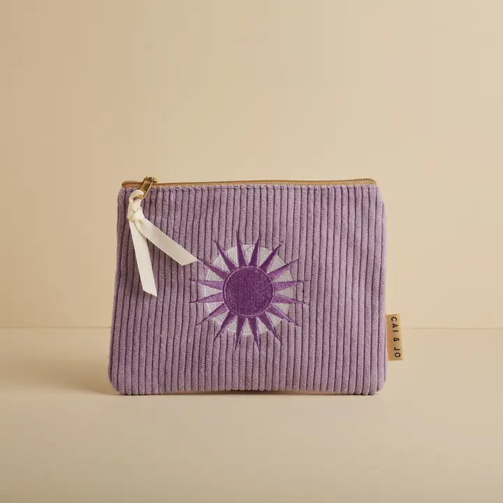 Lavender Corduroy Pouch