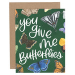 You Give Me Butterflies Anniversary Greeting Card