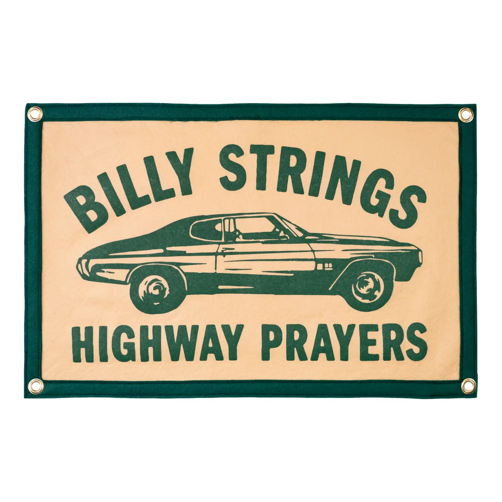 Highway Prayers Camp Flag - Billy Strings x Oxford Pennant