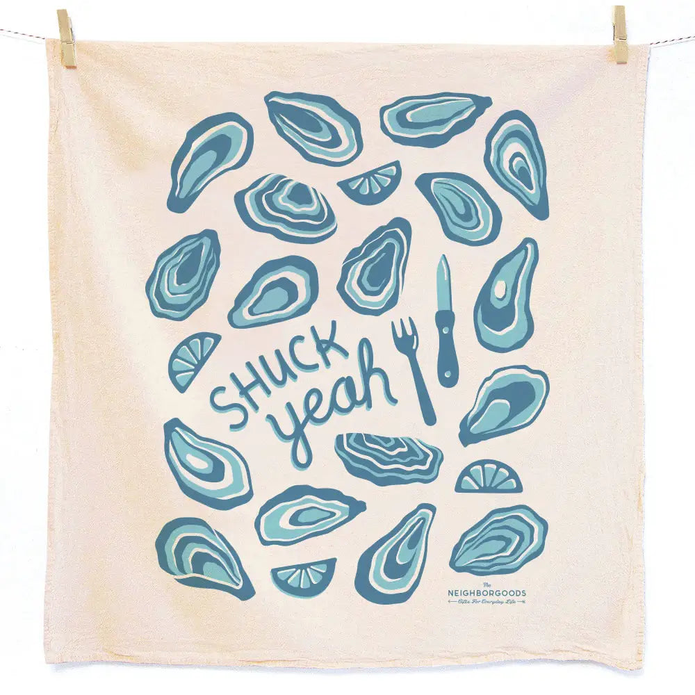 Fresh Oysters Oyster Lemon Tea Towel