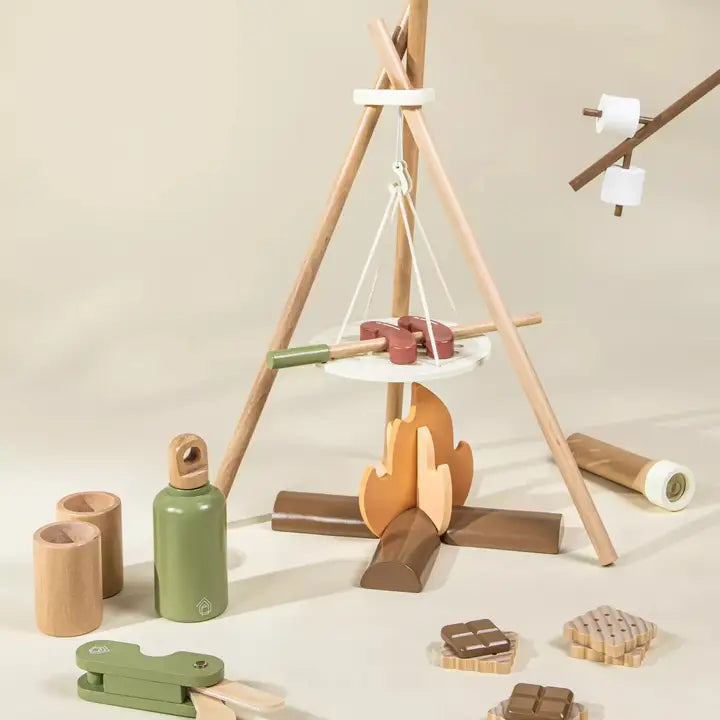 Wooden Camping Playset