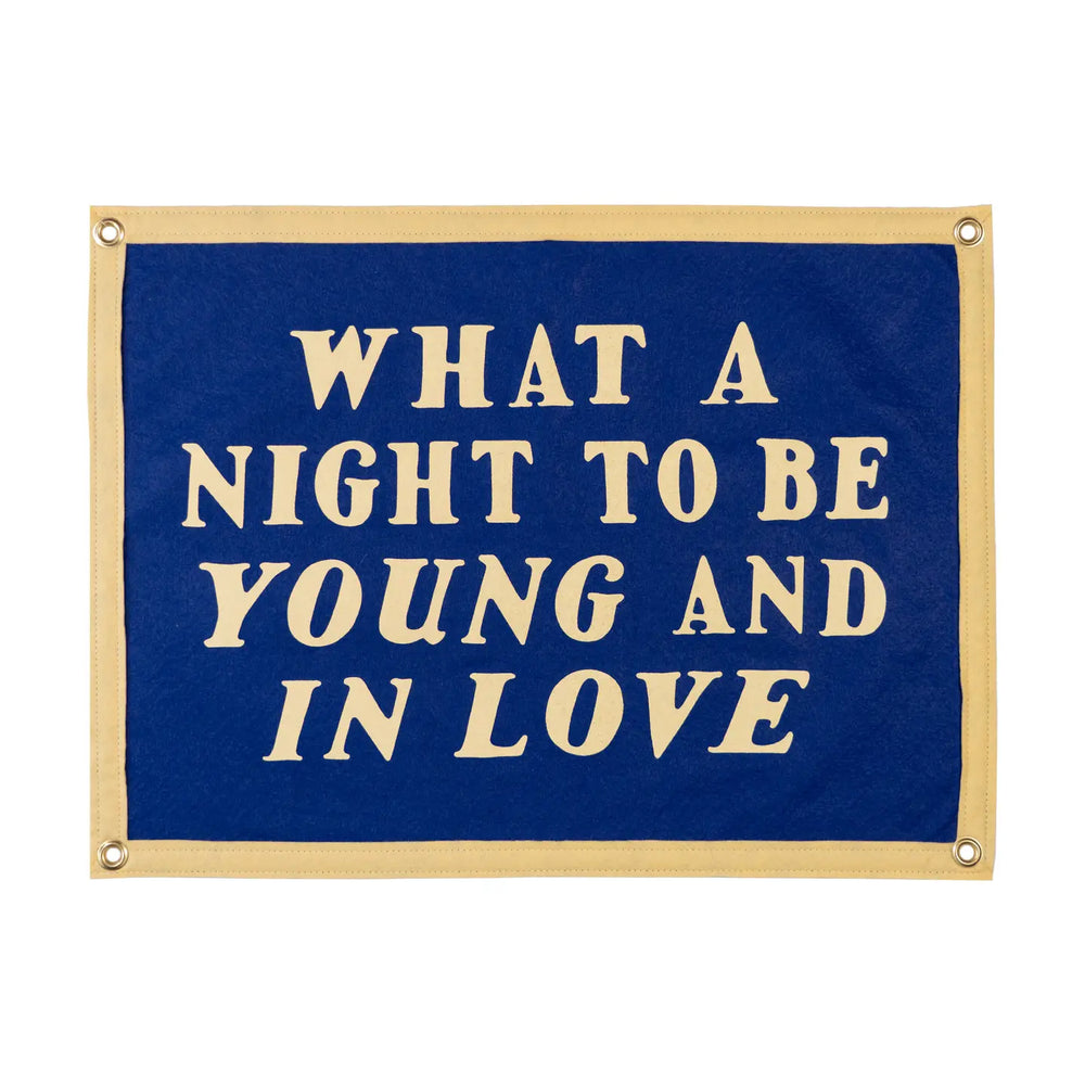What A Night To Be Young And In Love Camp Flag