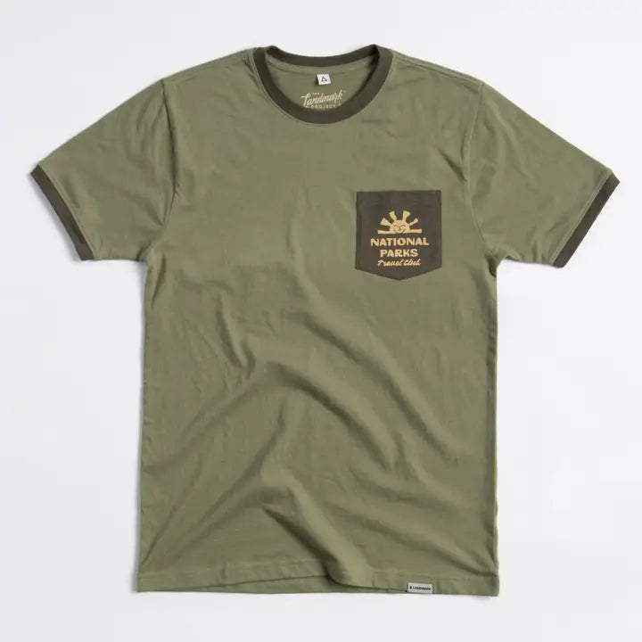 National Parks Coast-To-Coast Unisex Short Sleeve Ringer Tee w/ Pocket