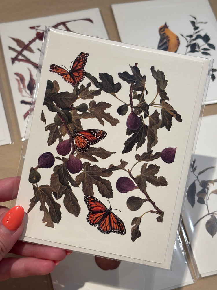 Monarchs and Figs Greeting Card