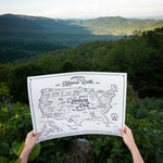 National Parks Map Poster