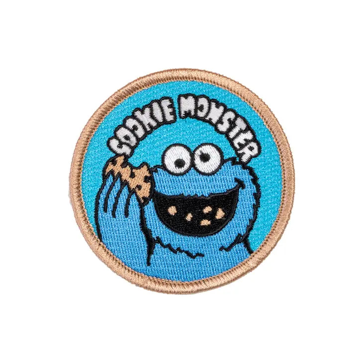 Cookie Monster Embroidered Patch - Sesame Street x Oxford Pennant – Lineage
