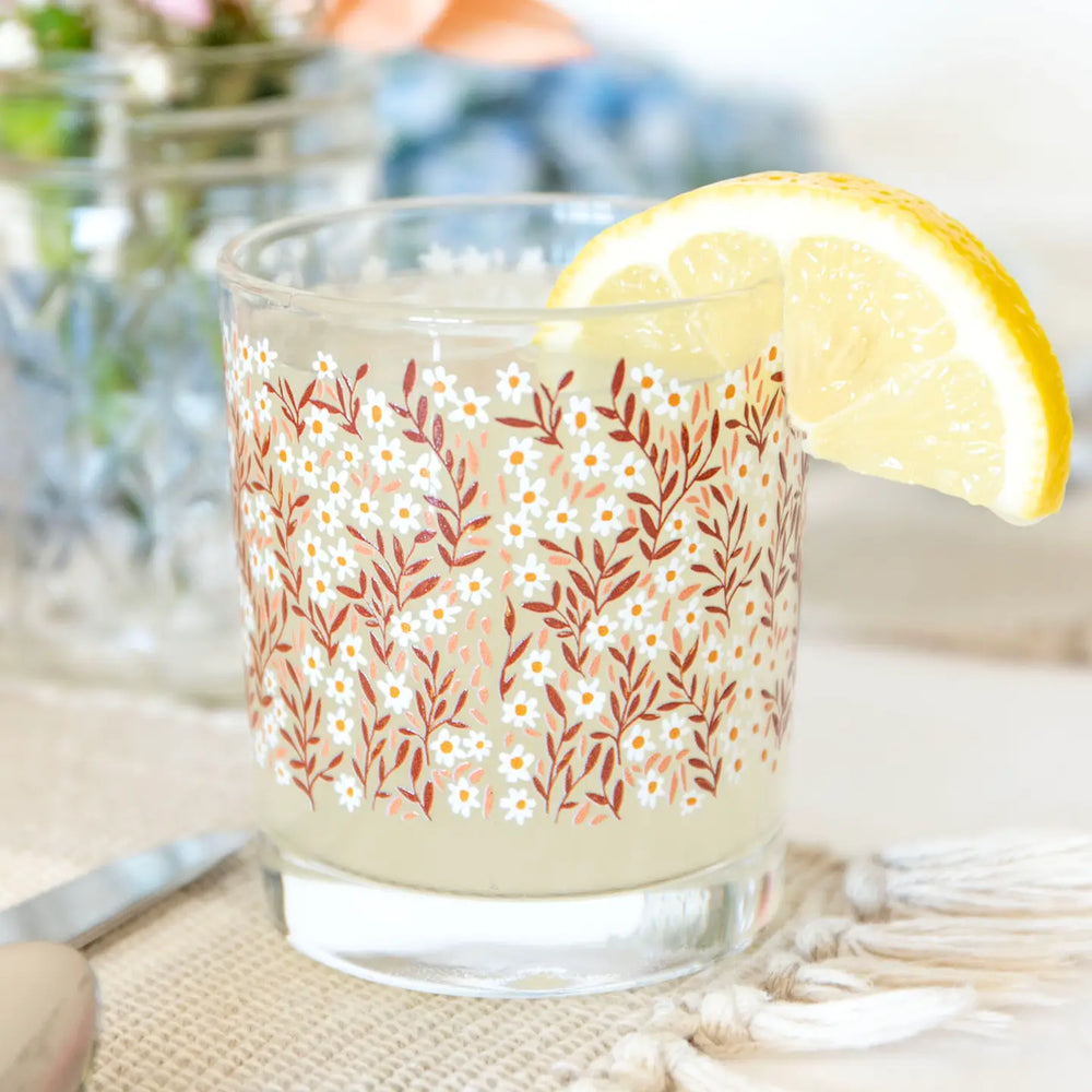 Pink Daisy Juice Glass