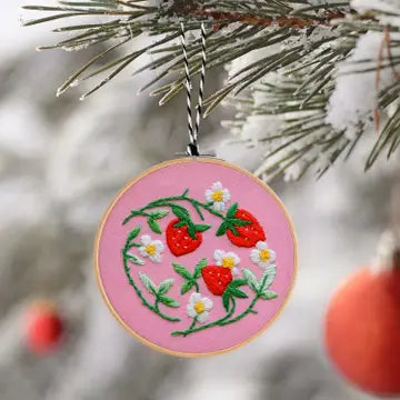 Embroidered Christmas Ornament Kit