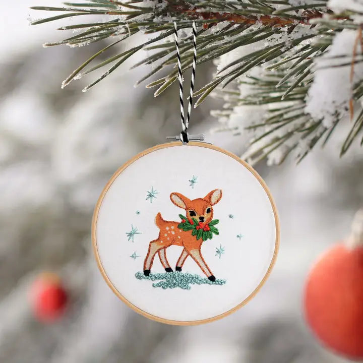 Embroidered Christmas Ornament Kit