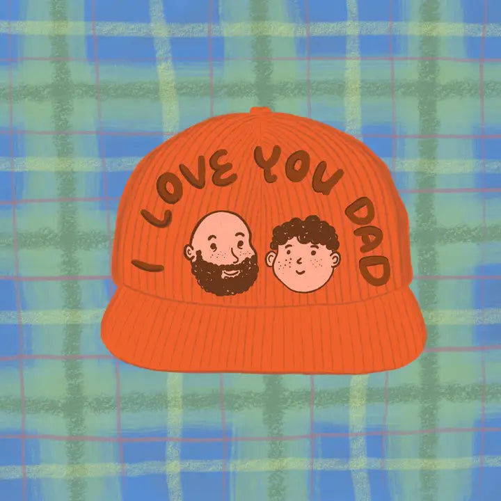 I Love You Dad Baseball Cap Card