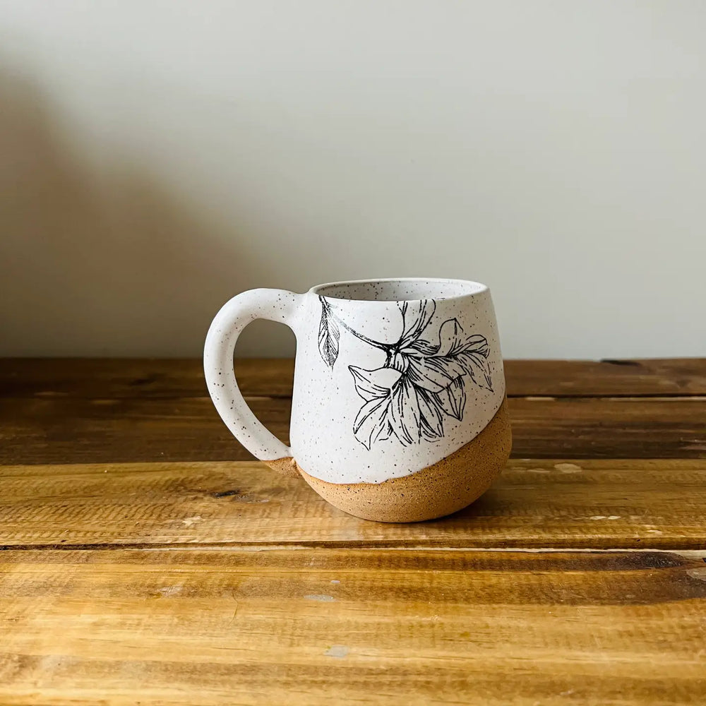 Handmade Ceramic Floral Coffee Mug