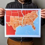 The South Map Print