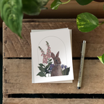 Rabbit and Foxglove Card