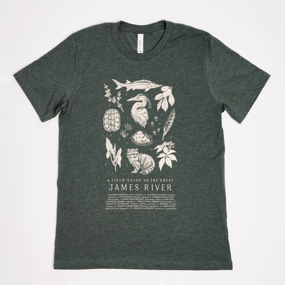 James River Field Guide T-shirt - Forest
