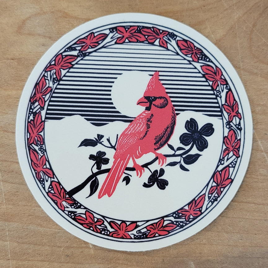 Retro Cardinal Sticker