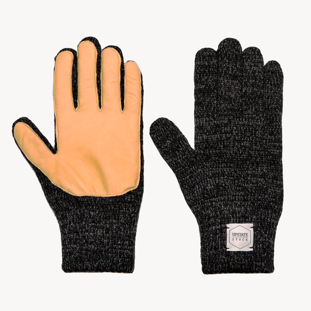 Ragg wool gloves shop with leather palm