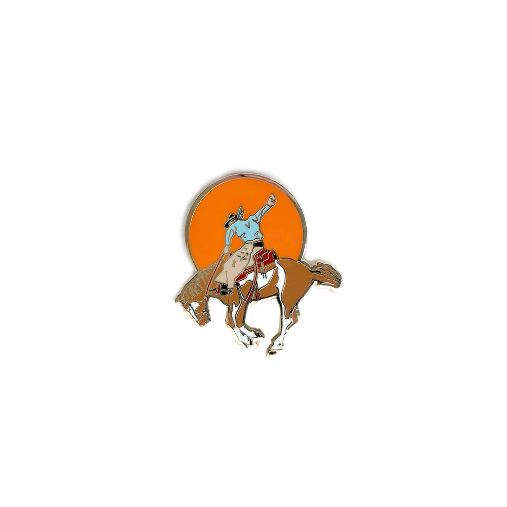 Sunset Cowboy Enamel Pin