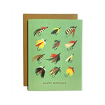 Happy Birthday Fishing Flies Card