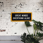 Great Minds Overthink Alike Camp Flag