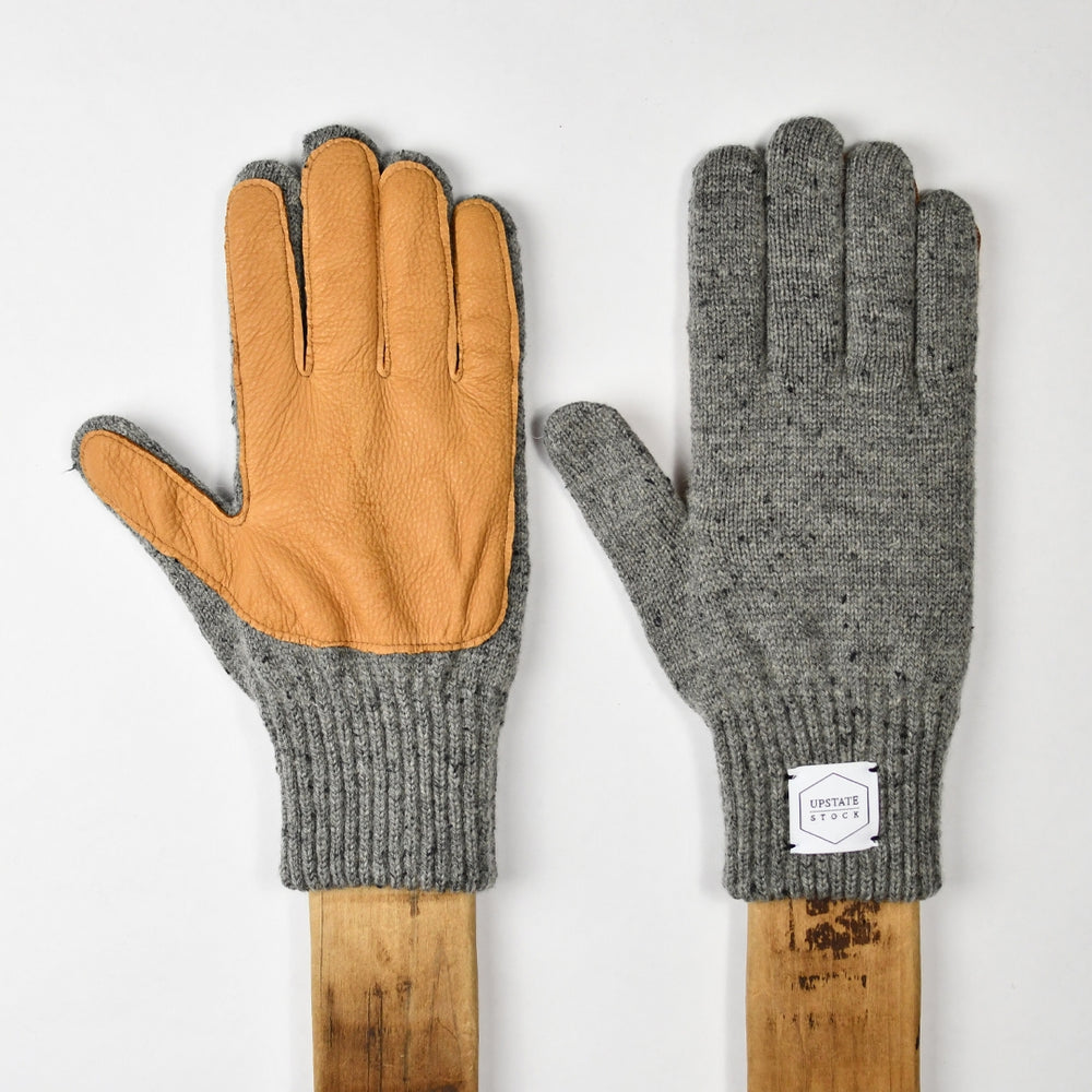 Ragg Wool Full Finger Gloves with Leather Palm – Lineage