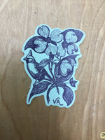 Dogwood and Cardinal Sticker